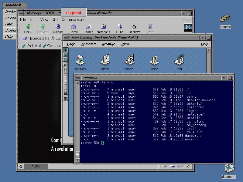 A screenshot of an IRIX Desktop