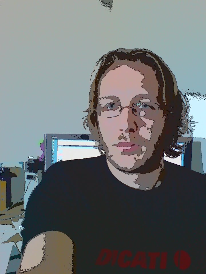 A "cartoon" style rendering selfie